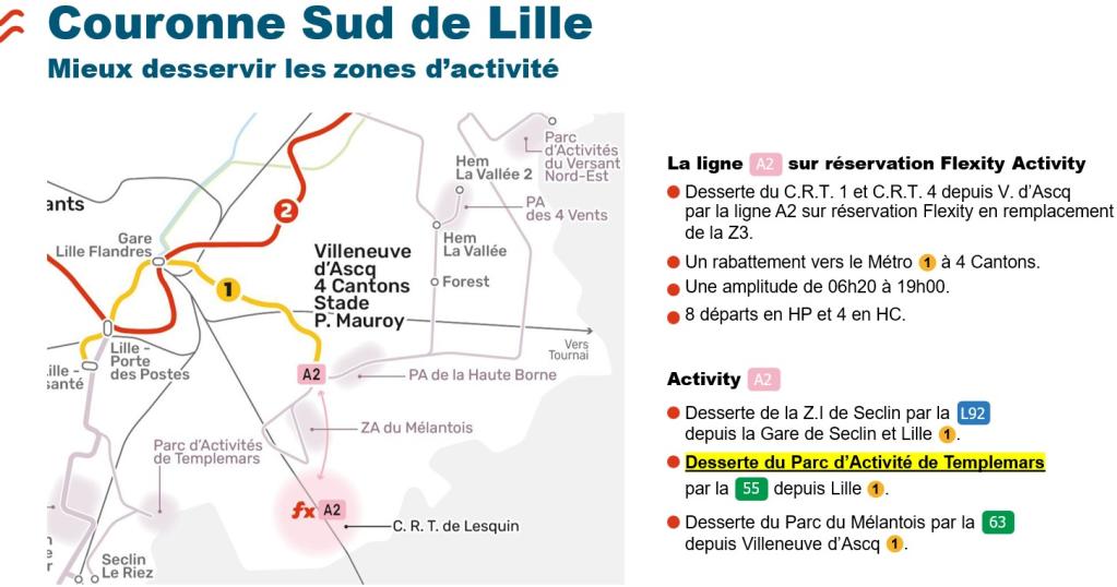 La ligne de transport A2 Flexity Activity